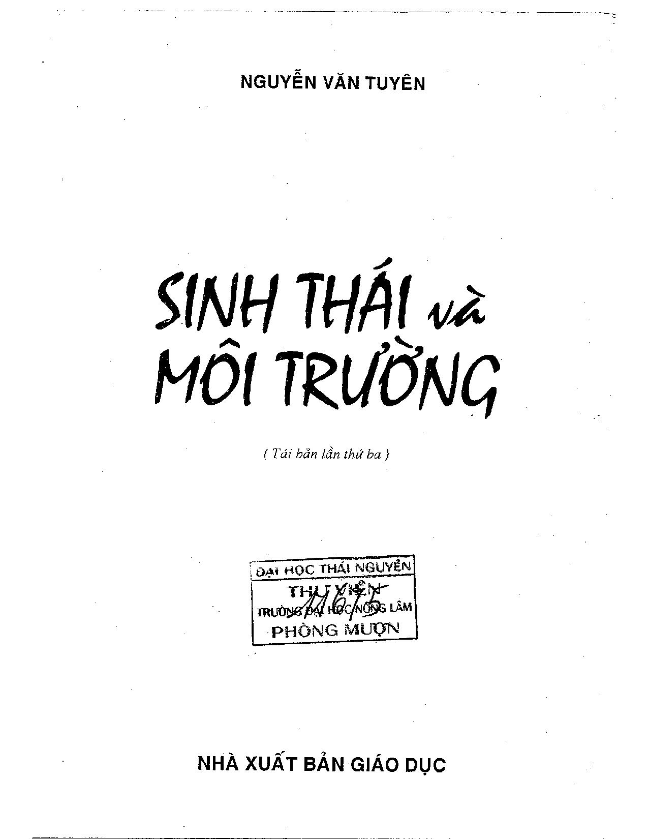 Sinh thái và môi trường.