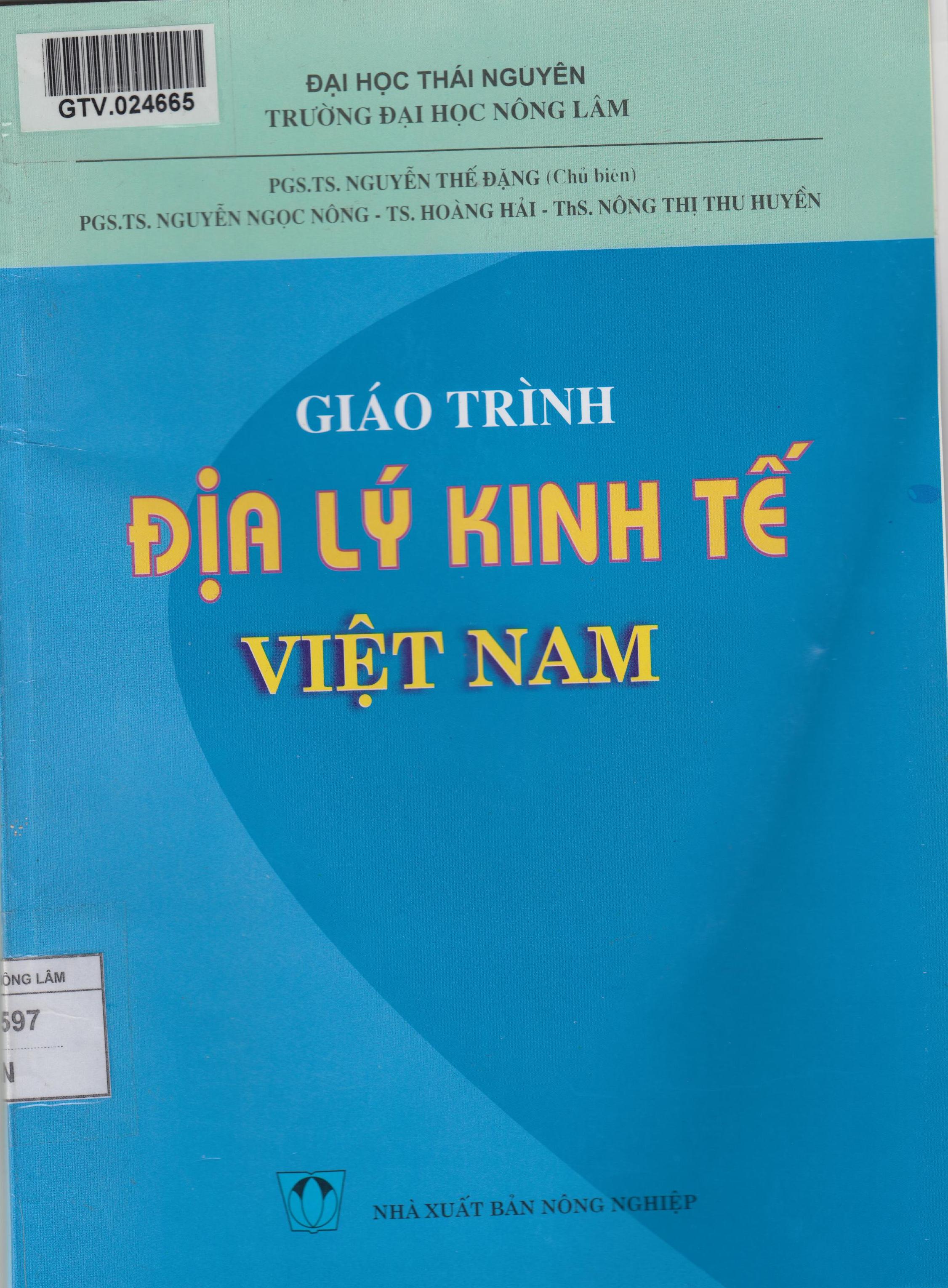 Giáo trình địa lý kinh tế Việt Nam